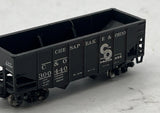 Atlas 41275 CHESAPEAKE & OHIO 55 Ton Fishbelly Hopper Black/White N Scale WEATHERED AS IS Used Excellent no coal load