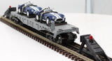 MTH Railking 30-7660 Auto Transport Flat Car w/Ertlr 1965 Ford Cobras O SCALE Like New