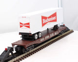 K-Line K691-5601 Milwaukee Flat car #57356 w/Budweiser Trailer O SCALE Like New
