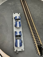 MTH Railking 30-7660 Flat Car w/Ertl 1965 Ford Cobras O SCALE Used Excellent