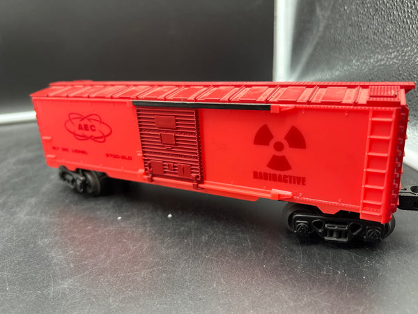 Lionel 6-26288 AEC glow in the dark boxcar red/pink O SCALE Like New