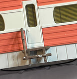 MTH Railking 30-90109 Salmon & White Stainless Mobile Home O SCALE Used Excellent