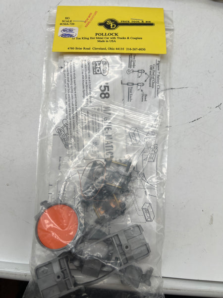 STATE TOOL & DIE CMA-720 Pollock 75 ton king hot metal car kit  HO SCALE NEW