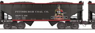 MTH Premier 20-92092B Pittsburgh/Champion O Scale Premier 2-Bay Offset Hopper Car Road #886 w/Coal Load NEW