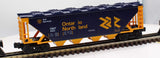 Lionel 6-6100 Ontario Northland 4 Bay Covered Hopper #6100 O SCALE Like New
