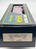 Weaver u1173ld Western Maryland WM 2 Bay ribbed hopper O SCALE Like New