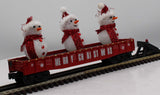 MTH Railking 30-72210 Christmas Gondola Car w/LED Christmas Lights & Lighted Snowmen O SCALE Used