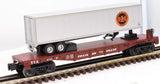 MTH Railking 30-76585 Bessemer & Lake Erie Flat Car w/40' Trailer O SCALE Like New