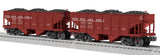 Lionel 2226940 Pennsylvania PRR Pennsylvania Lines 2 Bay Hopper O SCALE Like New