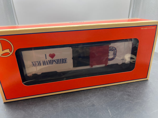 Lionel "I love New Hampshire" box car #6-19970 O SCALE NEW