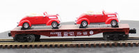 MTH Railking 30-76380 Pennsylvania RailKing Flat Car w/(2) '37 Ford V8 Convertibles O SCALE Used Excellent