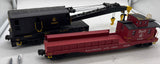 MTH 20-98295, 20-98299 Baltimore & Ohio Crane Car and Crane Tender (Set of 2) O Scale Used Excellent