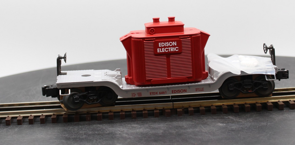 Lionel 6-19424 6461 Edison Electric Depressed Center Flatcar w/Transformer O SCALE NEW