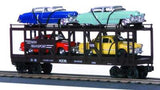 MTH 30-7628 MTH Auto Transportation Auto Carrier Flat Car RailKing 1957 O Scale Used as is