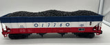 MTH Premier 20-97909 Bessemer & Lake Erie 4-Bay Hopper Car w/Coal Load #1776. O SCALE Used Excellent