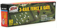 ATLAS MODEL 777 Rustic Fence & Gate Kit HO Scale NEW