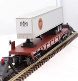 MTH Railking 30-76585 Bessemer & Lake Erie Flat Car w/40' Trailer O SCALE Like New