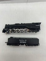 BACHMANN 58052 SANTA FE ATSF NORTHERN 4-8-4 LOCOMOTIVE AND 52' TENDER N SCALE Like New