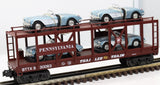 MTH Railking 30-7007D Pennsylvania Auto Carrier Flatcar W/4 1960 Corvettes Car O SCALE Like New