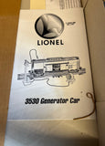 Lionel GM Operating Generator Car 3530 6-19831 O SCALE Like New