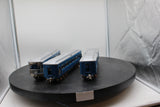 MTH Tinplate 11-80025 Blue/Silver Lionel Corporation Tinplate 3-Car No. 1695 Passenger Set . O SCALE Like New