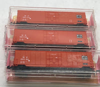 Roundhouse 8939 Western Pacific WP 50 Ft Hi-Cube Boxcar WP SET OF 3 N SCALE Like New