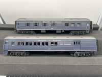 MTH Railking 30-6968 Louisville & Nashville 2-Car 60' Madison Combo/Diner Set #1600, 2725. O SCALE NEW Production Sample as is