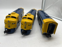 MTH 30-20393-1, 30-20393-3 Alaska E-8 AA Diesel Engine Set w/Proto-Sound 3.0 Road #2401 #2402 and B-Unit Cab #1508 (Set) O Scale NEW