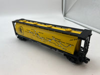 MTH 30-75164 Pittsburgh and Lake Erie PLE 4-Bay Cylindrical Hopper Car O SCALE Used Excellent Damaged Box