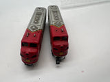 Bachmann Set of 2 Santa Fe Powered Units 215 Diesel Locomotives N SCALE Used No Box