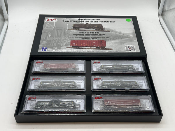 Atlas 50005825 Trinity 31k Gallon Tank Car Unit Train Multi-Pack (4 Trinity Tank Cars & 2 General American Airslide Hopper Buffer Cars) N SCALE NEW