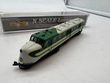 Walthers PROTO N 7743 Southern  Diesel Alco DL-109 - Powered -- #6400 (green, aluminum) N Scale Like New