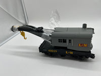 MTH Railking 30-7008D Louisville & Nashville Crane Car #L&N. O SCALE Like New