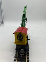 Lionel Tinplate Remake Crane Yellow, Red, Green O SCALE Used Excellent No Box
