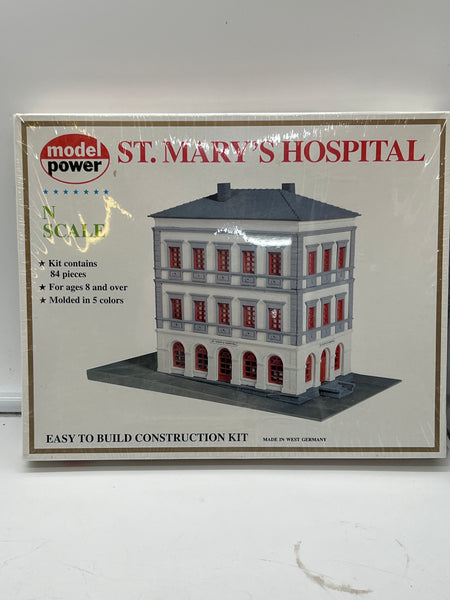 MODEL POWER 1505 SST MARY'S HOSPITAL BUILDING KIT N SCALE NEW