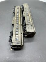 HO Scale Bargain Car Pack 61: Set of 2 Boston Albany Military Green passenger cars HO SCALE USED