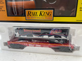 MTH Railking 30-76190 Kennywood Park Racer Flat Car w/40' Trailer --Pittsburgh PA Amusement Park -- 75 yrs Ride Anniversary-- O SCALE NEW