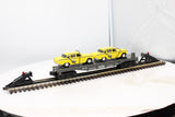 MTH 30-7625 AUTO TRANSPORT FLAT CAR W/ERTL TAXI CAR NO. 1959 RailKing O Scale Like New