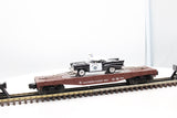 Lionel 6-26906 Southern Pacific Flatcar With Die-cast Corgi 1957 Chevy Police Car O SCALE Like New