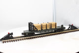 Lionel 6-16347 ONTARIO NORTHLAND Bulkhead Flat Wood Load O Scale (missing bulkhead and 1 stantion) Used
