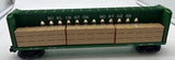 Lionel 6-16371 Burlington Northern I beam flatcar w lumber load O SCALE Used No Box