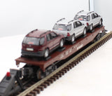 K-Line K691-2032 SP Clkassic Flat Car w/3  mercedes M -Class autos O Scale Used Excellent