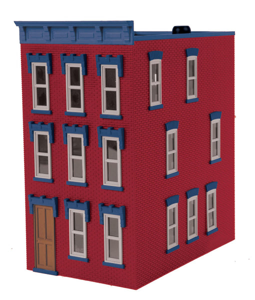 MTH Railking 30-90376 Light Tuscan Brick 3-Story Town House 3 O SCALE Like New