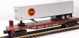 MTH Railking 30-76585 Bessemer & Lake Erie Flat Car w/40' Trailer O SCALE Like New