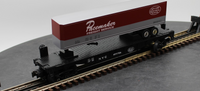 MTH 30-7608 New York Central NYC Pacemaker Semi-Scale Flat Car w/Trailer O Scale Like New