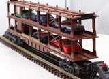 Lionel 6-16208 PENNSYLVANIA PRR auto carrier w/ 6 diecast cars O Scale 6 Bonus Cars Included Used Damaged Box