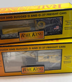 MTH 30-79382, 30-79386 Alaska Crane Car & tender Set (Set of 2) O Scale Like New