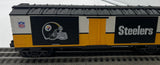MTH Railking 30-74286 NFL - Pittsburgh Steelers 40' Window Box Car w/Helmets O SCALE Like New