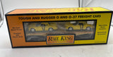 MTH Railking 30-76055 Chessie Flat Car w/ 2000 Ford Thunderbirds (yellow) O SCALE Like New