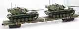 MTH Premier 20-92282E U.S. Army 60 Flat Car w/(2) M60 Tanks O SCALE NEW